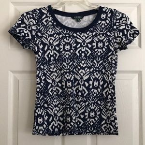 Ralph Lauren Light navy pattern tshirt (item 018)